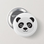 Panda Gesicht Schwarz-Weiß-Bär Button (Vorne & Hinten)