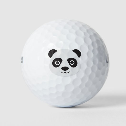 Panda Gesicht Schwarz-Weiß-Bär Golfball (Vorderseite)