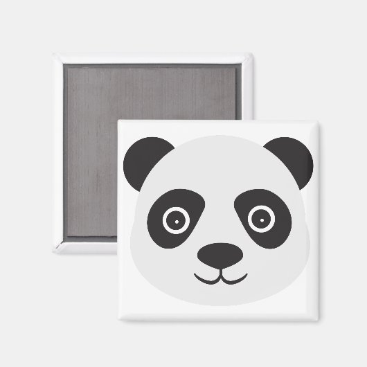 Panda Gesicht Schwarz-Weiß-Bär Magnet (Vorderseite/Rückseite)