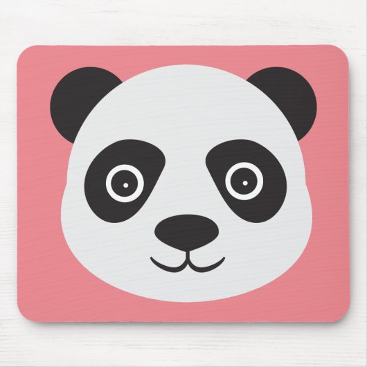 Panda Gesicht Schwarz-Weiß-Bär Mousepad (Vorne)