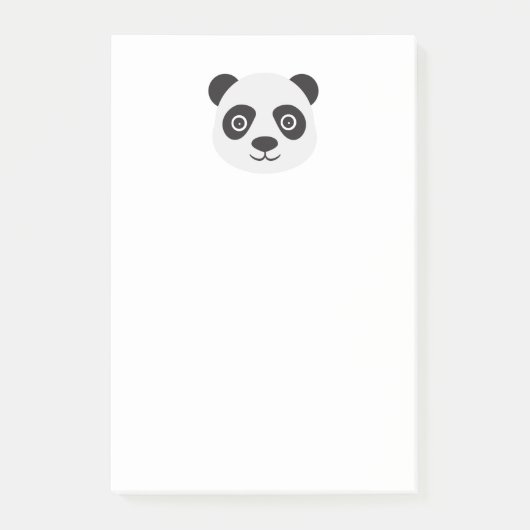 Panda Gesicht Schwarz-Weiß-Bär Post-it Klebezettel (Vorderseite)