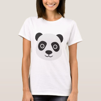 Panda Gesicht Schwarz-Weiß-Bär T-Shirt