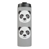 Panda Gesicht Schwarz-Weiß-Bär Thermosbecher (Vorderseite)