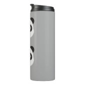 Panda Gesicht Schwarz-Weiß-Bär Thermosbecher (Nach rechts gedreht)