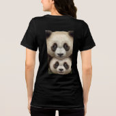 Panda-Gesichter Eltern und Kind Tri-Blend Shirt (Rückseite)