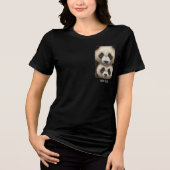 Panda-Gesichter Eltern und Kind Tri-Blend Shirt (Vorderseite)