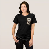 Panda-Gesichter Eltern und Kind Tri-Blend Shirt (Vorderseite voll)