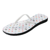 Panda-Gesichter und Blume-Flip-Flops Badesandalen (Schrägansicht)