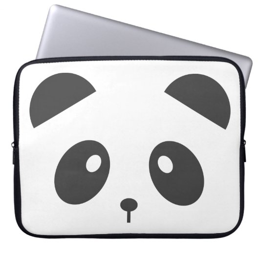 Panda-Gesichts-Laptop-Kasten Laptopschutzhülle (Vorderseite)