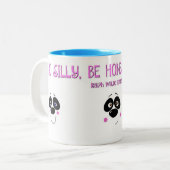 Panda-Gesichts-Tasse mit Emerson-Zitat Zweifarbige Tasse (Vorderseite Links)