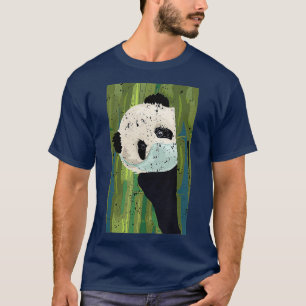 Panda-Gesichtsmaske-Shirt Lustiges Quarantäne-Gesc T-Shirt
