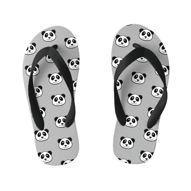 Panda-Gesichtsmuster Kinderbadesandalen (Fußbett)