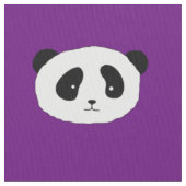 Panda-Gesichtsmuster lila Stoff (Nahaufnahme)