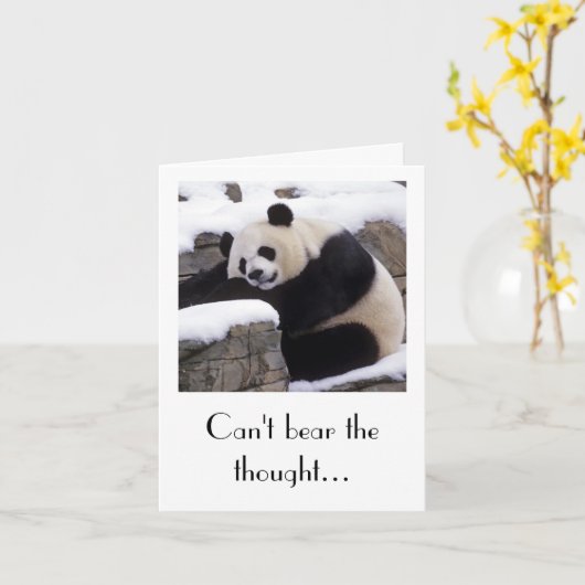 Panda Get Well Card Karte (Gelbe Blume)