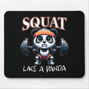 Panda Gewichtheben Fitness Lustiger Fitnessstudio- Mousepad