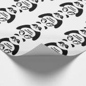 Panda-Gewohnheits-Geburtstag Geschenkpapier (Ecke)