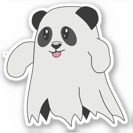 Panda Ghost Aufkleber (Vorderseite)