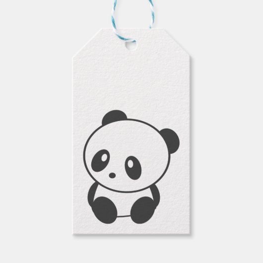 Panda Gift Tags Geschenkanhänger (Vorderseite)