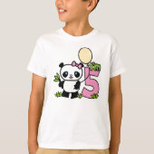 Panda Girl 5. Geburtstag T-Shirt (Vorderseite)