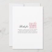 Panda Girl Baby Shower Einladung (Rückseite)