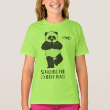 Panda Girl Green T Shirt