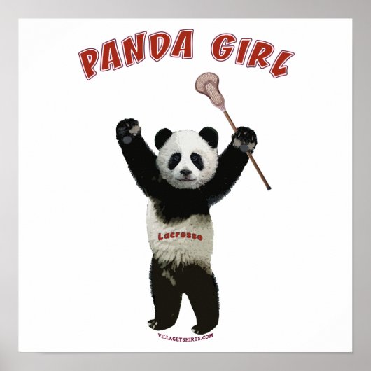 Panda Girl Lacrosse Poster (Vorne)