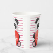 Panda Girl mit Herz Valentine Geburtstag Pappbecher (Rechts)