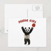 Panda Girl Ping Pong Postkarte (Vorne/Hinten)