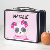 Panda Girl Pink Metal Lunch Box (Beispiel)