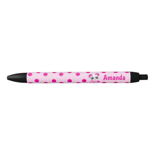 Panda Girl Pink Pen Kugelschreiber (Vorderseite)