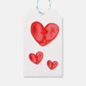 Panda Girl with Hearts Valentine Geschenkanhänger (Rückseite)