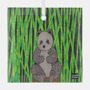 Panda - Glasverzierung Ornament Aus Glas