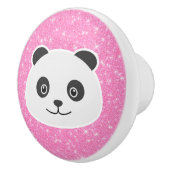 Panda Glitzer Keramikknauf (Rechts)