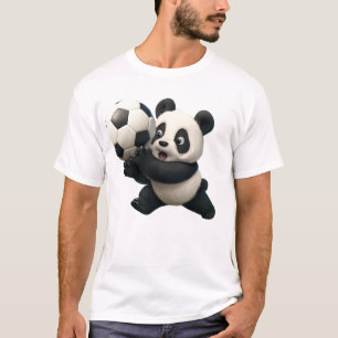 Panda Goalkeeper - Funny Soccer Rett T-Shirt