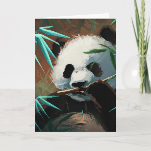 Panda Greeting Card Feiertagskarte (Vorderseite)