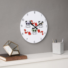 Panda Große Wanduhr