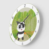 Panda Große Wanduhr (Winkel)