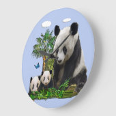 Panda Große Wanduhr (Winkel)