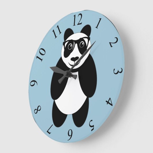 Panda Große Wanduhr (Winkel)