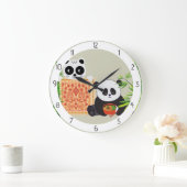 Panda Große Wanduhr (Zuhause)