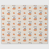 Panda Halloween Geschenkpapier (Flach)