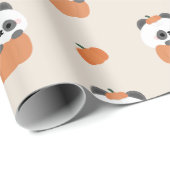 Panda Halloween Geschenkpapier (Rolleneckpunkt)
