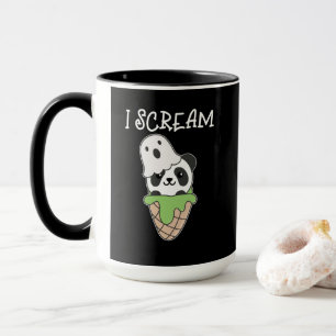 Panda Halloween Ghost I Schrei Eiscreme Puff Tasse