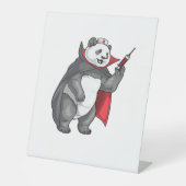 Panda Halloween Vampire Nurse Oversifizierter T - Sockelschild (Vorderseite)