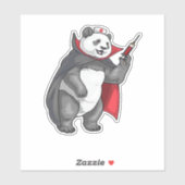 Panda Halloween Vampire Nurse Oversized T-Shirt Aufkleber (Blatt)