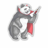 Panda Halloween Vampire Nurse Oversized T-Shirt Aufkleber (Vorderseite)