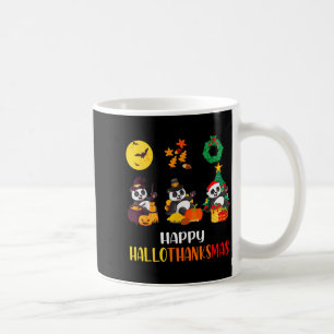 Panda Halloween Weihnachten Frohes Hallothanksmas Kaffeetasse