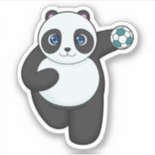 Panda Handball Spieler Handball Aufkleber (Vorderseite)