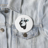 Panda Handball Spieler Handball Button (Beispiel)