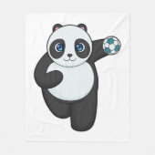 Panda Handball Spieler Handball Fleecedecke (Vorderseite)